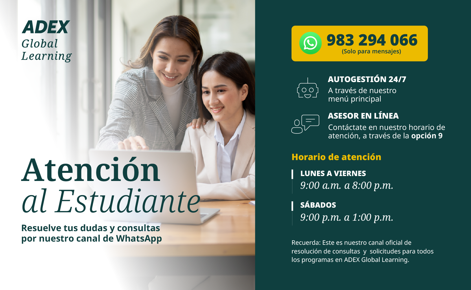 UAE GLOBAL LEARNING | UNIDAD DE ATENCIÓN AL ESTUDAINTE